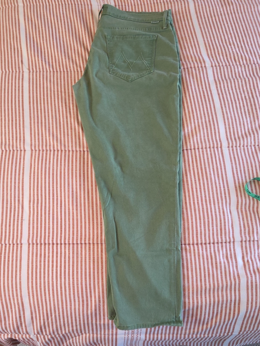 MOTHER Olive Straight-Leg Jeans in Green